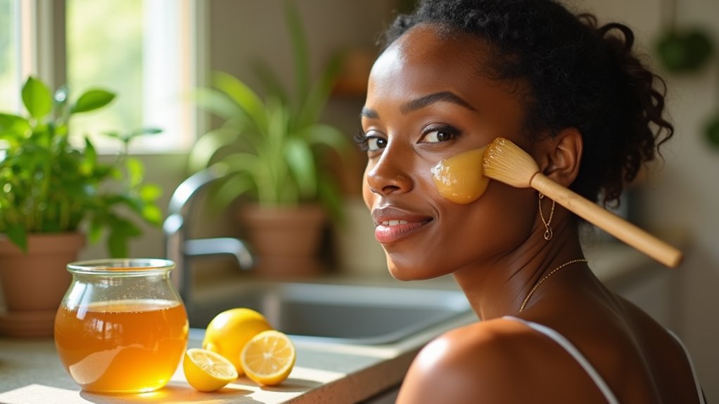 máscara iluminadora de mel e limão