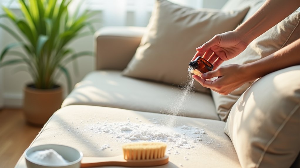 refresca o sofá com bicarbonato de sódio