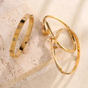 Pulseira Prego Elegante em Aço Inoxidável